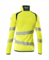 Preview: Damen Warnschutz Fleecejacke Mascot Accelerate Safe M19153-315 gelb-dunkelpetroleum Rücken