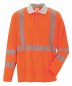 Preview: Poloshirt langarm PLANAM NORIT WARNSCHUTZ orange/zink vorne