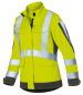 Preview: Warnschutz Damenjacke arc1 1493 Kübler PROTECTIQ HI VIS warngelb-anthrazit vorne