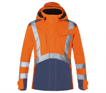 Warnschutz Hardshelljacke 1327 Kübler REFLECTIQ warnorange/dunkelblau