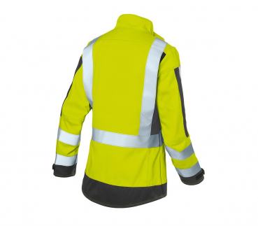 Preview: Warnschutz Damenjacke arc2 1494 Kübler PROTECTIQ HI VIS warngelb/anthrazit Rückansicht