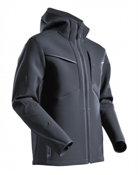MASCOT® Customized Soft Shell Jacke mit Kapuze 22086-662 schwarzblau