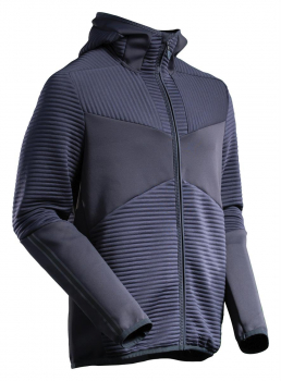 MASCOT® Customized Fleece Kapuzensweatshirt mit Reißverschluss 22603-681 schwarzblau