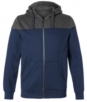 Preview: Kapuzen Sweatjacke 5223 Kübler Reforce dunkelblau-dunkelgrau