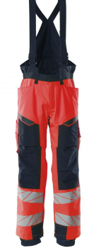 Warnschutz Winterhose Mascot Accelrate Safe rot-schwarzblau