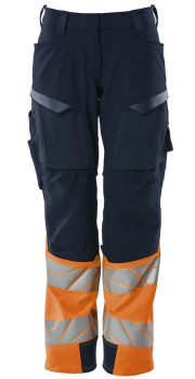 Warnschutz Damenhose Mascot Accelerate Safe 19178-511 schwarzblau-orange