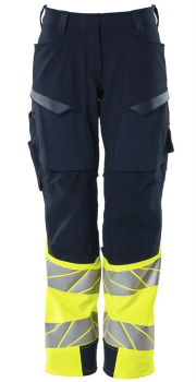 Warnschutz Damenhose Mascot Accelerate Safe 19178-511 schwarzblau-gelb