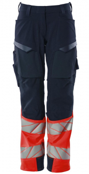 Warnschutz Damenhose Mascot Accelerate Safe 19178-511 schwarzblau-rot