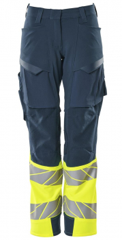 Warnschutz Damenhose Mascot Accelerate Safe 19178-511 dunkelpetroleum-gelb