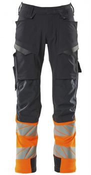Warnschutzhose Mascot Accelerate Safe 19179-511 schwarzblau-orange