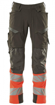 Warnschutzhose Mascot Accelerate Safe 19179-511 dunkelanthrazit-rot