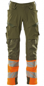 Warnschutzhose Mascot Accelerate Safe 19179-511 moosgrün-orange