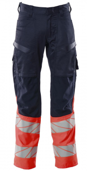 Warnschutzhose Mascot Accelerate Safe 19379-236 schwarzblau-rot