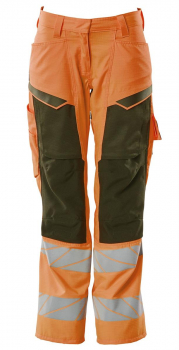 Warnschutz Damenhose Mascot Accelerate Safe 19578-236 orange-moosgrün