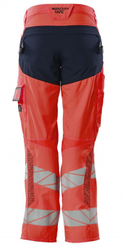 Warnschutz Damenhose Mascot Accelerate Safe 19578-236 rot-schwarzblau hinten