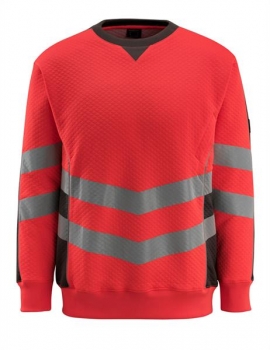 Warnschutz Sweatshirt Wigton Safe Supreme rot-dunkelanthrazit