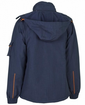 Planam Jacke Neon marine/orange hinten