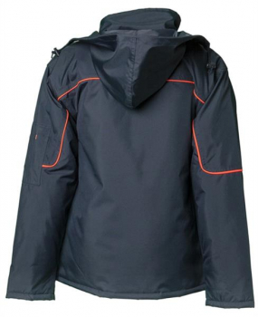 Planam Jacke Piper marine/orange hinten