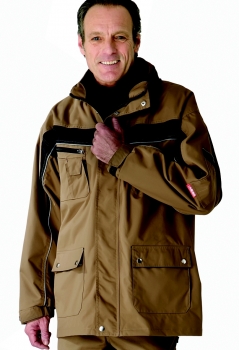 Allwetter-Jacke  Planam Plaline sandbraun-schwarz