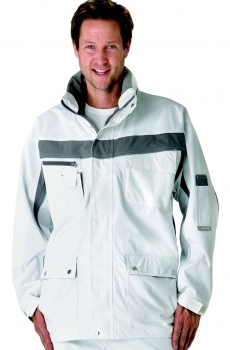 Allwetter-Jacke  Planam Plaline weiss-zink