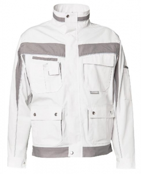 Planam Plaline Bundjacke reinweiss/zink
