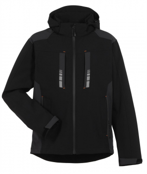 Planam Softshelljacke MOTO Outdoor schwarz-grau vorne