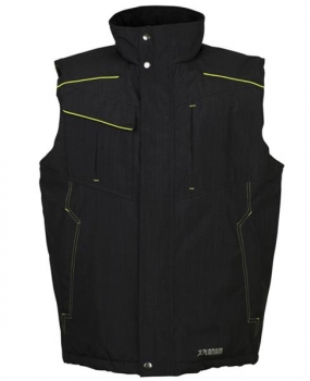 Planam Weste Neon grau/gruen