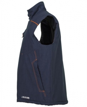 Planam Weste Neon marine/orange links