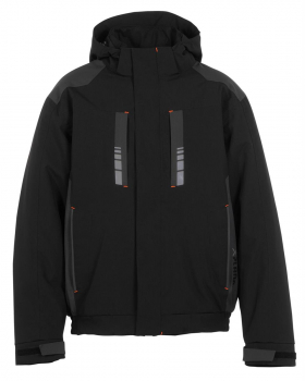 Planam Winterjacke MOTO Outdoor schwarz-grau vorne
