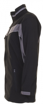 Softshell Jacke PLANAM PLALINE schwarz-zink links