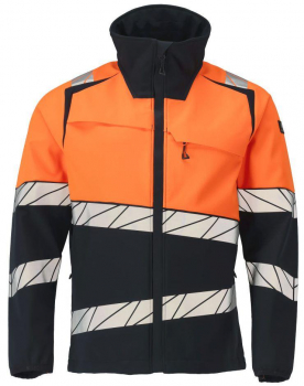 Softshelljacke 25002-246 Mascot Accelerate Safe schwarzblau-orange vorne