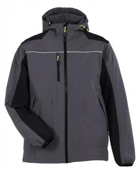 Softshelljacke rECOline Planam schiefer-schwarz vorne
