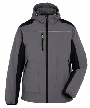 Softshelljacke rECOline Planam zink-schwarz vorne