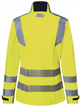 Warnschutz Damen Softshelljacke 1509 Kübler REFLECTIQ warngelb hinten