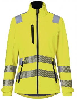Warnschutz Damen Softshelljacke 1509 Kübler REFLECTIQ warngelb vorne