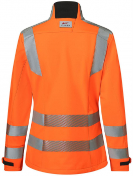 Warnschutz Damen Softshelljacke 1509 Kübler REFLECTIQ warnorange hinten