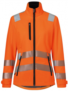 Warnschutz Damen Softshelljacke 1509 Kübler REFLECTIQ warnorange vorne