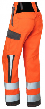 Preview: Warnschutz Damenhose arc2 2494 Kübler PROTECTIQ HI VIS warnorange/anthrazit hinten