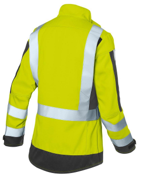 Preview: Warnschutz Damenjacke arc1 1493 Kübler PROTECTIQ HI VIS warngelb-anthrazit hinten