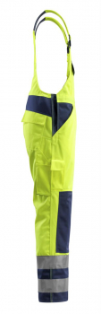 Warnschutz Latzhose BARRAS Mascot Safe Compete gelb marine rechts