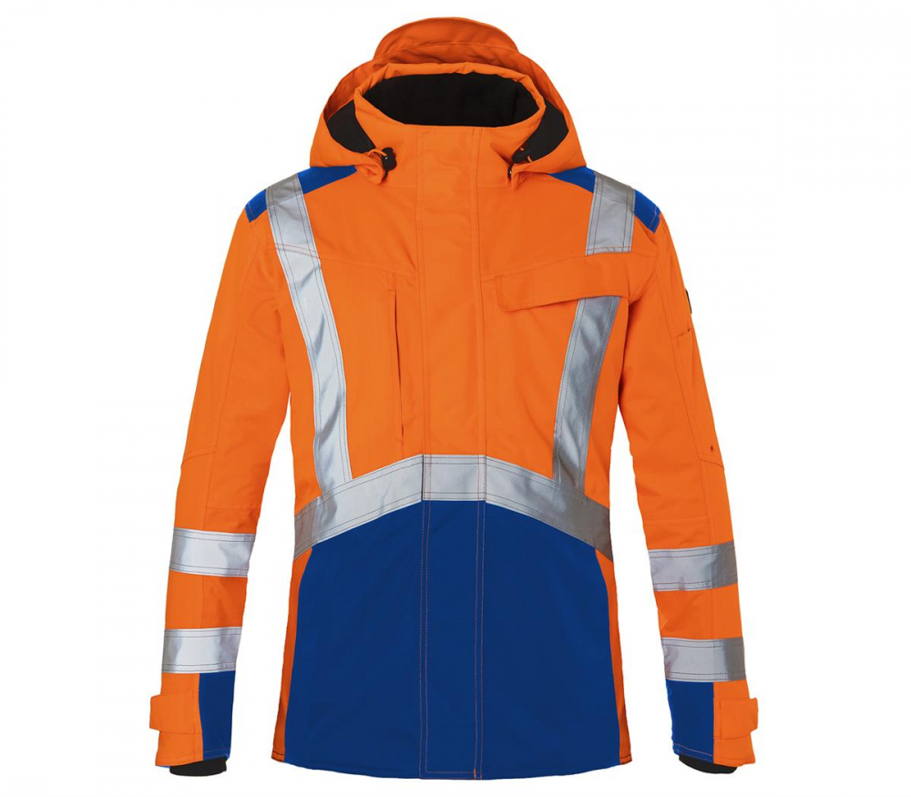 Warnschutz Hardshelljacke 1327 Kübler REFLECTIQ warnorange/kbl.blau