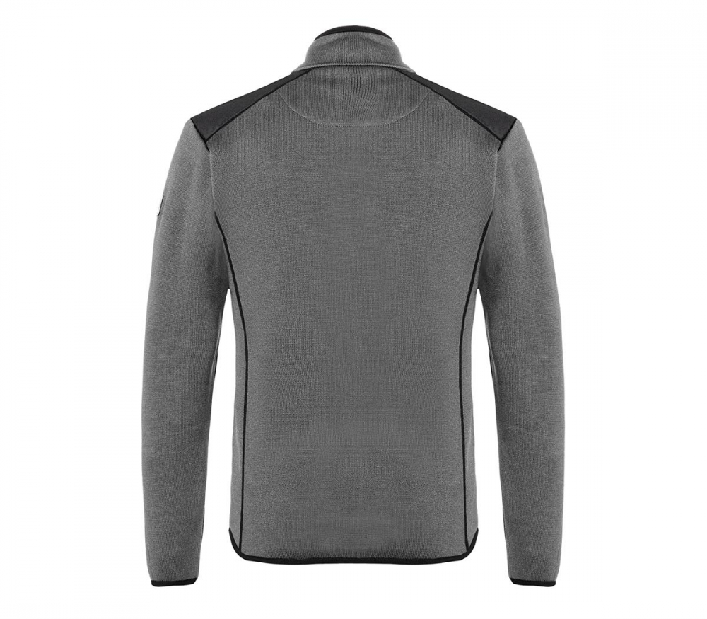 Strickjacke 1443 Kübler Weather anthrazit/schwarz Rückansicht