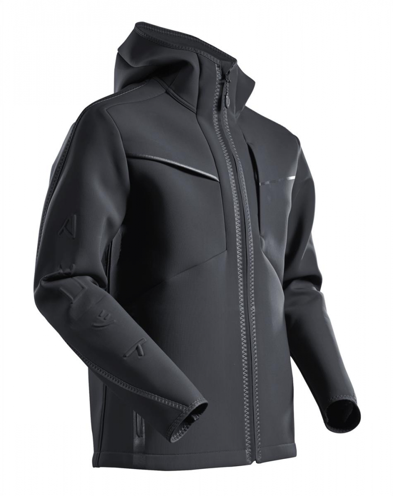 MASCOT® Customized Soft Shell Jacke mit Kapuze 22086-662 schwarz