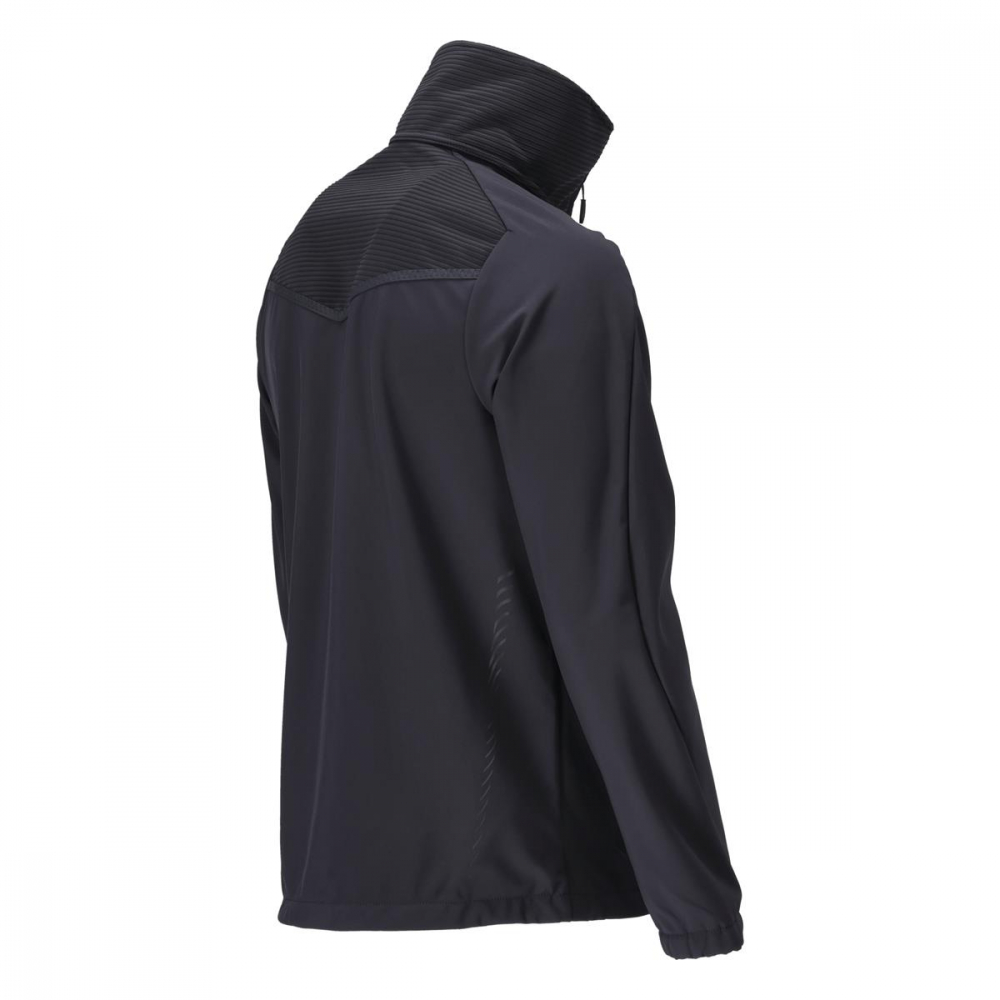 MASCOT® Customized Soft Shell Jacke 22302-649 schwarzblau seitlich hinten rechts