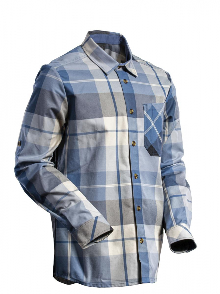 MASCOT® Customized Hemd aus Flanell 22904-446 schwarzblau-kariert Ansicht Brust