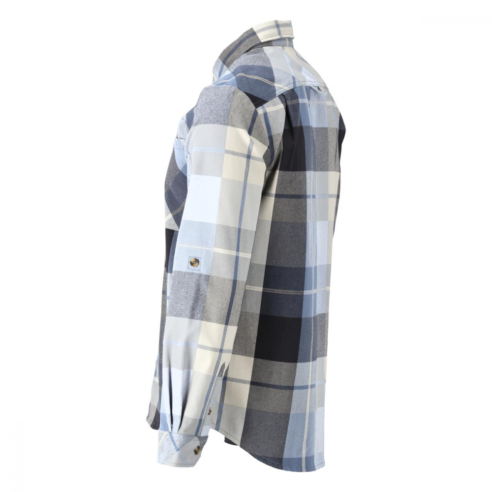 MASCOT® Customized Hemd aus Flanell 22904-446 schwarzblau-kariert Seite links