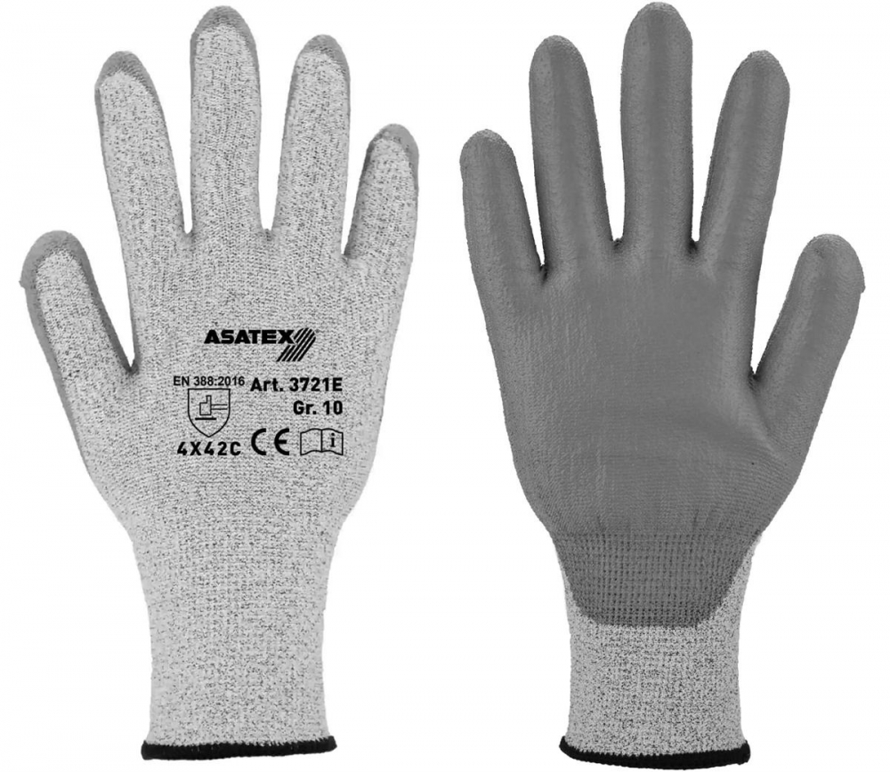 Schnittschutzhandschuh 3721E mit PU-Teilbeschichtung Level C