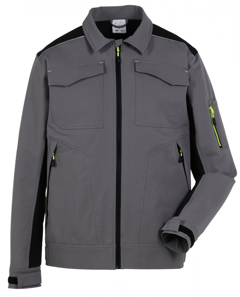 Bundjacke rECOline Planam zink-schwarz 6704 vorne