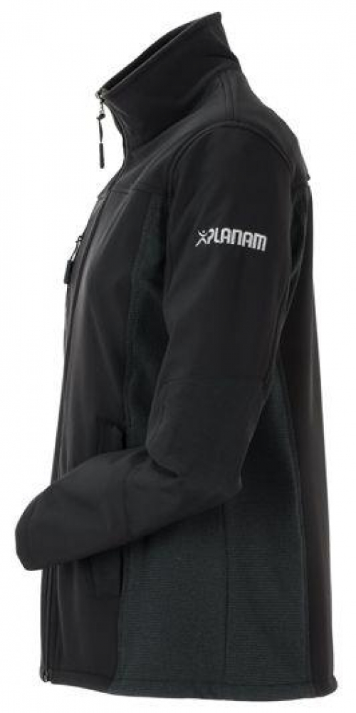 Damen Pure Softshelljacke PLANAM NORIT schwarz links