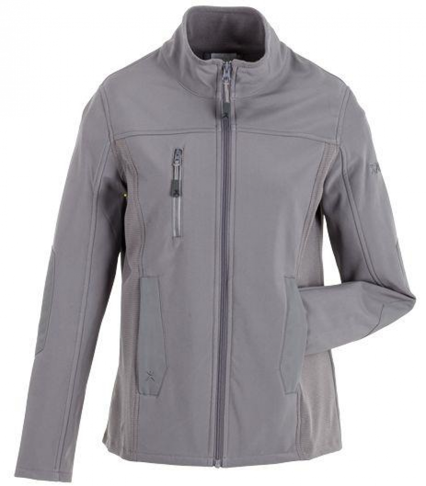 Damen Pure Softshelljacke PLANAM NORIT zink vorne